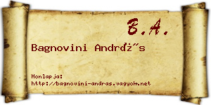 Bagnovini András névjegykártya